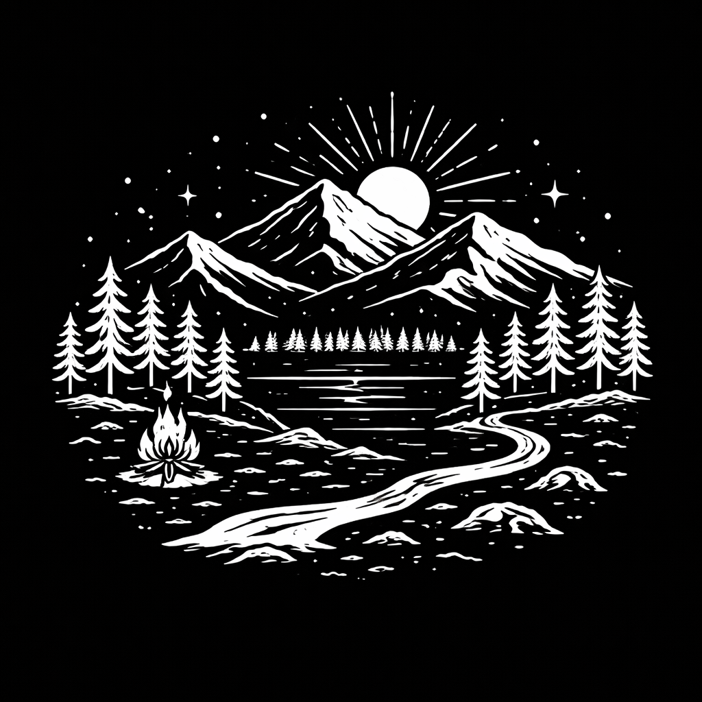 Wild Current tee — nature force back print
