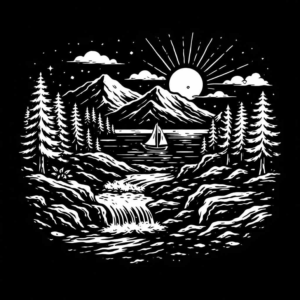 Stormline hoodie — nature force back print